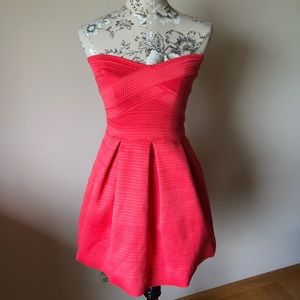 Express Hot Pink Strapless Dress